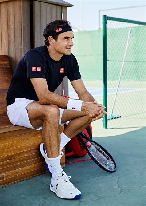 roger federer on cloud shoes.